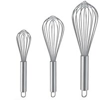 3 Pcs Stainless Steel Whisk Kitchen Utensil Wisk For Blending and Stirring New  picture