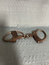Antique Patent Mattatuck Waterbury Conn. Rusty Handcuffs Restraints (NO KEY) picture