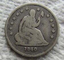1840-O No Drapery Seated Liberty Silver Quarter Rare Date New Orleans Mint VG + picture