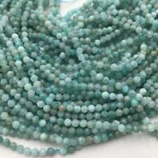 Natural Green Amazonite Faceted Round Beads 2mm 3mm 3.5-4mm 15.5