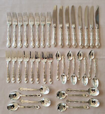 French Scroll by Alvin Sterling Silver 5 pc Flatware Set For 8 - 40 Pieces picture