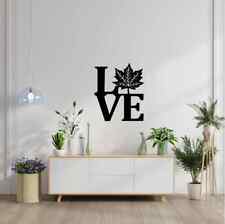 Wall Art Home Decor Metal Acrylic 3D Silhouette Poster USA LOVE Maple Leaf picture