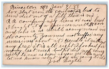 1888 RR Company Joe Bayles Princeton Missouri MO Posted Postal Card picture