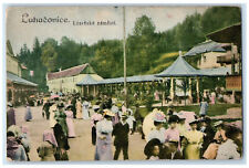 c1910 Luhacovice Lazenske Namesti Czech Republic Mass Gathering Postcard picture