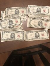 (1) $5 Dollar Red Seal 1963 VG/VF, Old US FIVE Dollar Bill picture