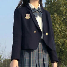 Japanese college spring autumn jk uniform short blazer jacket top Coat Harajuku  picture