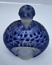 Vintage R. Lalique Gabilla 'La Violette' Blue Enameled Glass Perfume Bottle picture