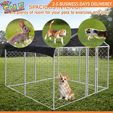 New 10x 10x 6 ft Outdoor Chain Link Dog Kennel Enclosure With Waterproof Cover picture