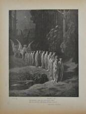 Antique Gustave Dore Art Print Purgatory and Paradise Dante Hell Monsters 1890 picture