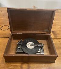 Vintage Thorens Disc Music Box Switzerland Plays Swiss Wood Box picture