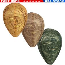 2pcs Wasp Nest Deterrents Waterproof Fake Hornets Nest Yellow Jacket Trap Wasp picture