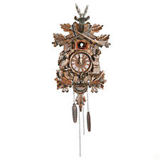 🕒 Vintage German Black Forest Wooden  Hunter  Clock picture