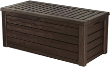 Westwood 150 Gallon Plastic Backyard Outdoor Storage Deck Box for Patio Decor picture