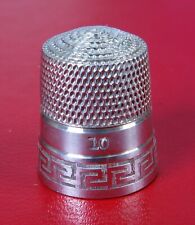VINTAGE STERLING SILVER 925 SIZE 10 THIMBLE GEOMETRIC MODERN DESIGN AWESOME  picture
