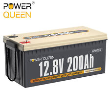 Power Queen 12V 200Ah LiFePO4 Battery with Built-in 100A BMS 2560Wh for Camping picture