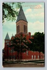Gloversville NY-New York, St James' Lutheran Church, Antique Vintage Postcard picture
