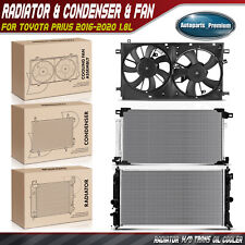 Radiator & AC Condenser & Dual Cooling Fan Kit for Toyota Prius 2016-2020 1.8L picture