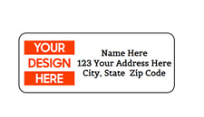 30 CUSTOM LOGO PICTURE IMAGE PERSONALIZED RETURN ADDRESS LABELS 1 in X 2.625 in picture