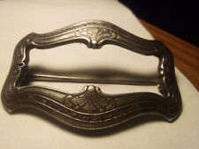 Antique Victorian Belt Buckle Silver Sterling picture