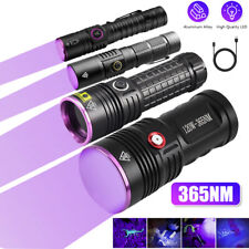 30W/60W/120W LED UV Ultra Violet Blacklight Flashlight 365nm USB Rechargeable US picture