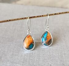 Oyster Copper Turquoise 925 Sterling Silver Handmade Jewelry Gift item SR1044 picture