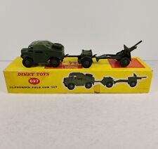 Dinky Toys #697 25-Pounder Field Gun 3-Piece Set w/Original Box Made in England picture