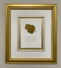 Vintage Harris G Strong Framed Gold Abstract Design Sculpture Art Work Print picture