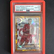 2020 Merlin chrome UCL Jamal Musiala Gold Atomic rookie /50 PSA 10 picture