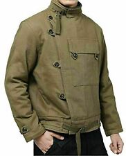 Mens Vintage Swedish Motorcycle Jacket Men's Winter Army Tank Coat Cotton Jacket picture
