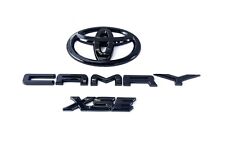 NEW 3PS 2018-2024 TOYOTA CAMRY XSE Gloss Black EMBLEM OVERLAY KIT PT948-03191-02 picture