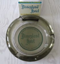Disneyland Hotel Vintage Smoke Glass Ashtray and Full Matchbook picture