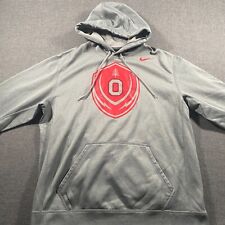 Nike Therma-Fit Ohio State Buckeyes Football Hoodie Sweatshirt Mens Large Grey picture