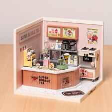 Rolife Super Creator Double Joy Bubble Tea Plastic DIY Mini LED Dollhouse Gifts picture