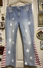 Free People Driftwood Farrah Jeans W33/L34 Stars & Stripes 🇺🇸 picture