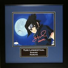 Yuri Lowenthal signed inscribed framed 8x10 photo Sasuke Uchiha JSA COA Naruto picture