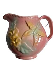 VINTAGE HULL PINK BUTTERFLY USA #81 PITCHER WALL POCKET VASE 1950s 20s picture