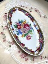 Vintage Floral Depsos Italian Porcelain Tray picture