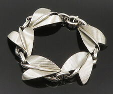 NAPIER 925 Silver - Vintage Linear Textured Pointed Abstract Bracelet - BT9452 picture