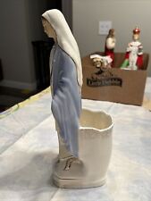 Vintage Artmark Virgin Mary Statute Planter Vase Handpainted Originals Japan picture