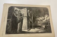 Harpers Weekly 1871 SKELETON DEATH IN THE ARTIST'S STUDIO  ARTIST TRAGEDY picture