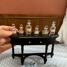 Vintage Glass Bottle DollHouse Miniatures Lot 1/12 Scale Kitchen Jar Perfume picture