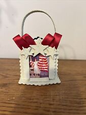 Bethany Lowe Casey Mack July 4th Ornament Basket Retired 4” picture