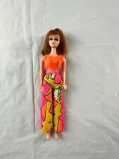 Vintage 1970 Topper Dawn Doll With Outfit Brown Hair Green Eyes 6 Inches Tall picture