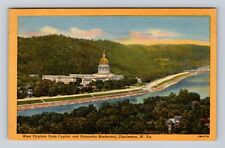 Charleston WV-West Virginia, Capitol And Kanawha Boulevard, Vintage Postcard picture