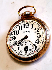 Vintage 1918 ILLINOIS BUNN SPECIAL 16s 21 Jewels Gold Filled RR Pocket Watch picture