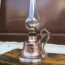 Copper Oil Lamp 700 ml capacity Handmade Kerosene Vintage Style Table Lamp picture