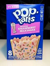 🍧Limited Rare Kellogg's Pop-Tarts Frosted Strawberry Milkshake Toaster Pastries picture