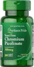 Puritan's Pride Chromium Picolinate 500mcg - Metabolism & Blood Sugar Support picture