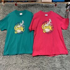 Two 2 Vintage Gilroy California Garlic Festival T-Shirts Size L Single Stitch picture