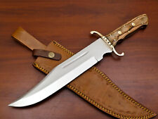 CUSTOM FORGED HAND MADE D2 STEEL CLIP POINT BLADE FULL TANG BOWIE HUNTING KNIFE picture